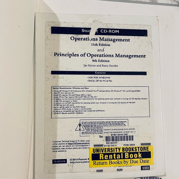 Book , Operations Management (11th Edition) CD Included ,Used - Good Condition - Picture 3 of 12